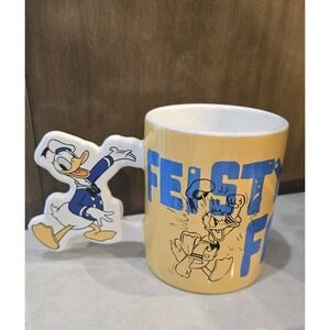 Disney Donald Duck 3D Handle‎ Mug Yellow Comic Style Oversized Cup Disney